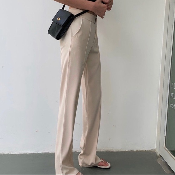 NWT Velero Beige Wide Leg Dress Pants - Picture 6 of 7